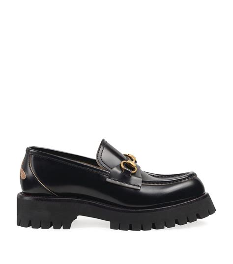 gucci leather lug sole horsebit loafer dupe|gucci horsebit platform loafer.